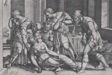 ローマ史の情景よりルクレティアの自殺。