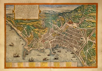 ゲオルグ・ブラウンの「Civitates Orbis Terrarum」の地図