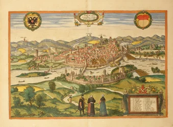 ゲオルク・ブラウンの「Civitates Orbis Terrarum」よりハレ・アン・デア・ザーレの地図