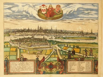 ゲオルク・ブラウンの「Civitates Orbis Terrarum」によるマーストリヒトの地図