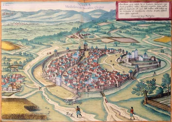 ゲオルク・ブラウンとフランツ・ホーゲンベルクによるノヴァーラの眺め