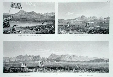 リチャードソンの鎖（Sir John Franklin（1786-1847）の「Narrative of a Second Expedition to the Shores of the Polar Sea in the Years 1825-27」より） エドワード・フィンデン（1791-1857）が1828年に出版した彫刻作品。