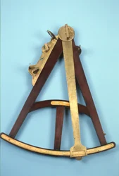 18インチハドレー象限または八分円、c.1760（木、真鍮、ガラス）