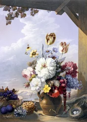 ガーデナーズシェッド、J。バーソロミューによる絵画、1856年（油絵の具で印刷）