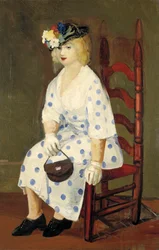 ポルカドットドレス、1927年。
