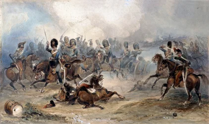 王立騎馬砲兵隊のノーマン・ラムゼイ大尉が、1811年のフエンテス・デ・オニョロの戦いでフランス軍を突破して部隊を安全な場所へ導く