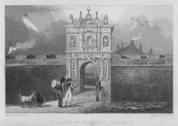 プリマス・シタデルの入り口（彫刻