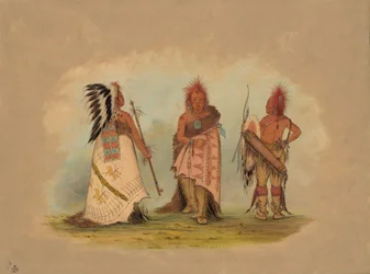 2 人の戦士を持つポーニー チーフ、18611869。