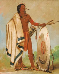 Kotz-a-tó-ah、スモーク シールド、著名な戦士、1834 年。