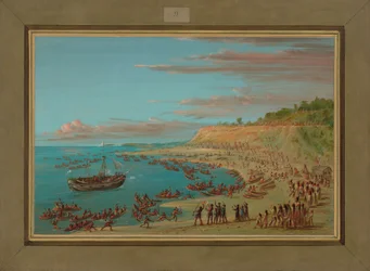 1679年8月27日、1847-48年、マッキノーで港に入るグリフィン