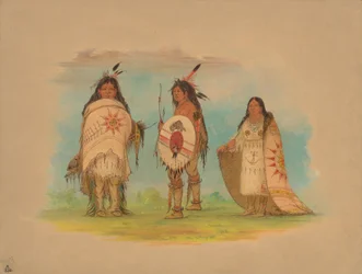 3 人のリッカリー インディアン、1861 年。