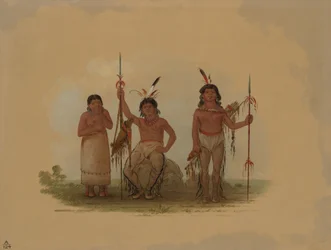 2 人のアラパホ族の戦士と 1 人の女性、18611869。