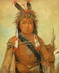 Ud-je-jock、ペリカン、少年、1845年。