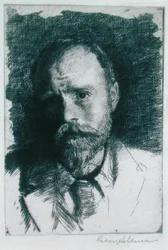 自画像」1895年頃（銅版画