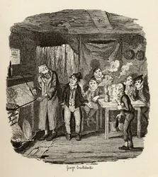 チャールズディケンズの「オリバーツイストの冒険」（1812-70）1838年、チャップマンウントホール発行、1901年