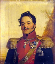 ニコライ・グリゴリエヴィチ・シチェルバトフ伯爵（1777-1845）の肖像 - ジョージ・ドーウ（1781-1829）。油彩・キャンバス、1825年以前。寸法：70x62.5cmサンクトペテルブルク、国立エルミタージュ美術館