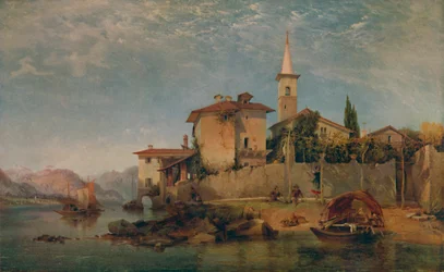 イタリアンレイクシーン、1853年、1935年