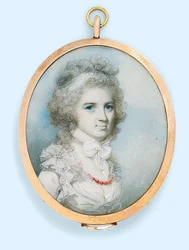 トーマス・グラハム夫人（旧姓：アン・ポール）（水彩・アイボリー