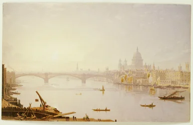 ロンドン橋からのサザークブリッジとセントポール大聖堂