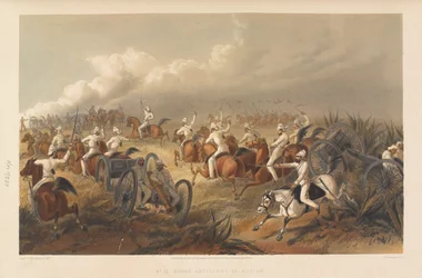 「馬の砲兵の行動」、1857年頃