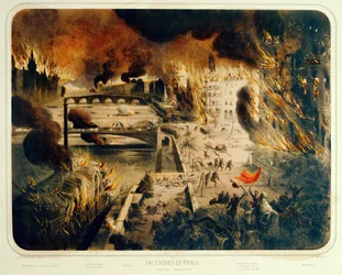 コミューン：燃えるパリ...（エングレーヴィング）