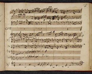 R.M.20.f.2 f.37r、「ピファ」または牧歌的な交響曲を示すメサイアのサイン スコア