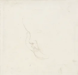 子供の頭のための研究、c.1860（グラファイト）