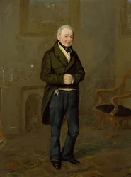 ヨークシャーのブラマムパークの世帯主の肖像画、ジョンポロック（1769-1837）、1822年頃（キャンバスに油彩）として識別