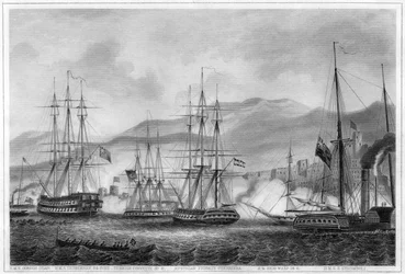 1840年9月26日、チャールズネイピア提督によるシドン攻撃