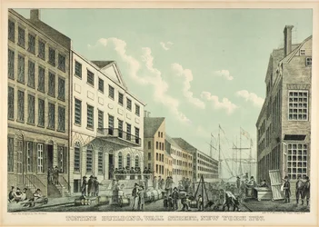 1797年、ニューヨーク、ウォール・ストリートのトンタイン・ビル