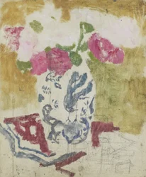 ピンクの花の花瓶