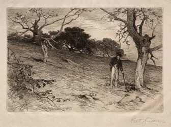 古いニューイングランド果樹園、1883年。