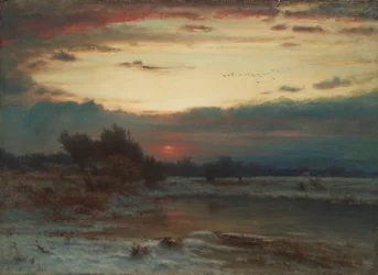 冬の空、1866年。