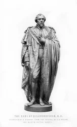 ベンジャミン・ディズレーリ、初代ビーコンズフィールド伯爵、イギリスの政治家、文学者、1881年。