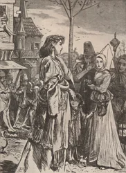 詩「A Becketts Troth。」のイラスト、c1860-1875、1923