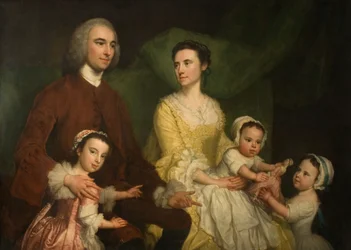 サミュエル・ワセン博士と妻と子供たち、1755年。
