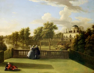Vista do Cascade Terrace, Chiswick (óleo sobre tela)