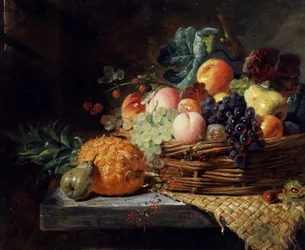 自然の贈り物。ジョージ・ランス（1802-1864）作 個人蔵