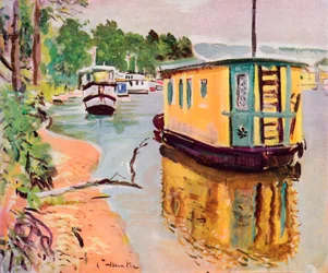 ハウスボート、ローモンド湖、c1924