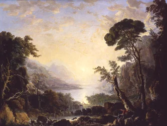 構図、イタリアの風景、1846年。