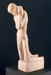 遺物の担い手、ジョルジュ・ミン（1866-1941）による彫刻1897年頃（大理石）
