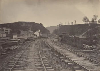 1860 年代、ジョージア州、北を望むアラトゥーナ峠。