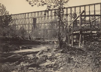 ホワイトサイドの架台橋、1860 年代。