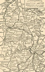 ソンムの戦いを説明する地図、1919年。