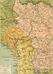 セルビアの隠れ家を示す地図、1919年。