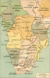 ミッドの地図。そして南アフリカ、1919年。