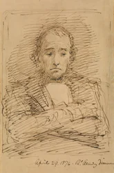 Benjamin Disraeli, luonnosteltu Royal Academyn illallisella