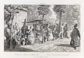 Boulevard Des Italiens、1821年頃（エッチング）