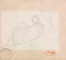 横たわる女