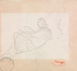 横たわる女性